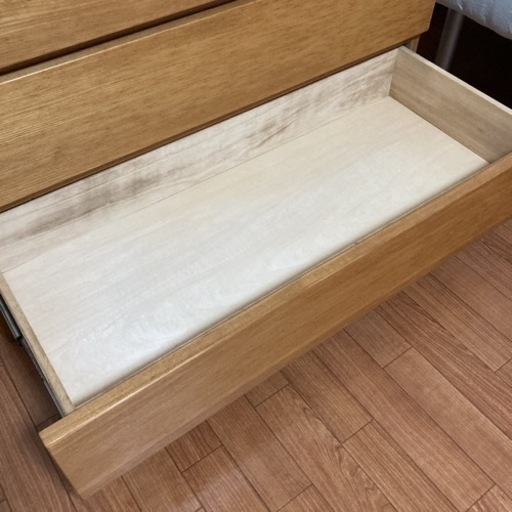 【9月23日まで】 無印良品　タモ材チェスト　4段