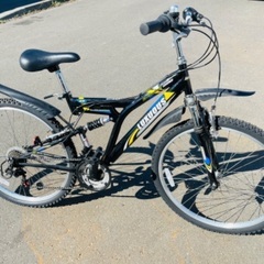 マウンテンバイク美品！ ダブルサス 自転車 26インチ 配送可能...