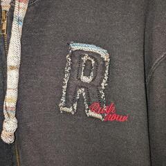 春物メンズアパレル XLサイズ 裏地がアジアンテイストなパーカーの画像