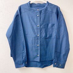 美品 ◇チェック柄　長袖ブラウス　厚手　大きめ　ゆったり　の画像