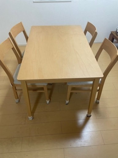 ダイニングテーブル　セット　椅子4個　美品