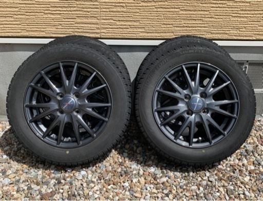 スタッドレスタイヤ＋ホイール 4本セット 14インチ ブリヂストン