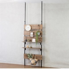 ニトリ　突っ張りラック カエサル 80cm幅(ミドルブラウン)