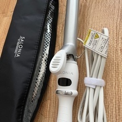 未使用・SALONIA 25mmセラミック カール ヘアアイロン 25mm ホワイト 海外対応 プロ仕様 MAX210℃の画像