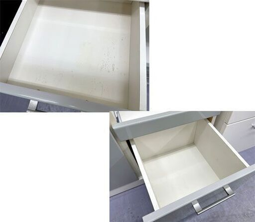 格安！ レンジボード 幅88.5×奥行41×高さ185ｃｍ キッチンボード 食器棚 ホワイト 白 エナメル調 札幌市手稲区