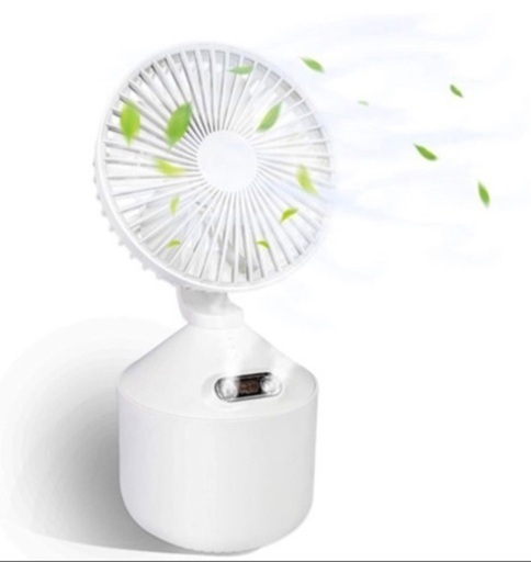 新品ダブル噴霧扇風機 加湿器 風量5段階 階噴霧モード3種類 USB充電 4000mAhバッテリー 上下30°角度調整