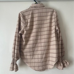 GRL リボンタイチェックブラウスの画像