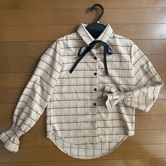 GRL リボンタイチェックブラウスの画像