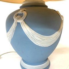 【スタイルフランス】フランス製 ナイトスタンド 陶器　卓上スタンド　スタンドライト ヨーロピアン風 水色の画像