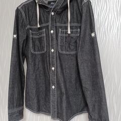 メンズL ジャケット Beno フード付き 黒 ブラックの画像