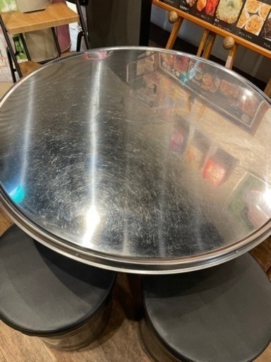 更に値下げっ！！韓国ドラム缶テーブルセット(値下げ) 韓国 業務用 