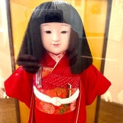 市松人形 ガラスケース入りの画像