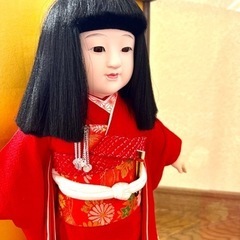市松人形 ガラスケース入りの画像