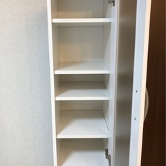 すき間収納（食器棚）　ホワイト　中古美品の画像