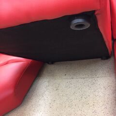 ※販売済【234】ローソファー コーナー付 レッドの画像