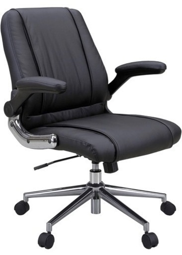 ［8,000円］◆（株）関家具　肘跳ね上げ式マネージメントチェア　Black Z-184233◆