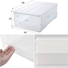 木製スタンドミラー　＋　衣装ケース3点の画像