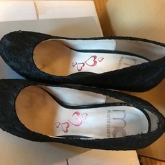 marie claire  黒パンプス　23.5cm