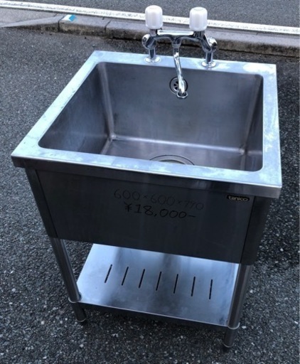 ⭐︎中古品　タニコー　1槽シンク　600×600×790mm  厨房用品⭐︎