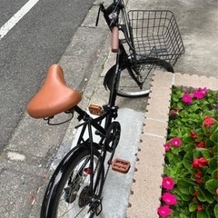 決まりました  折り畳み自転車 カゴ付き