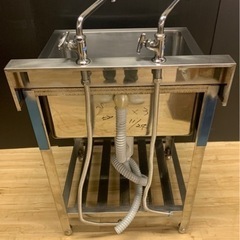 業務用 一層シンク 蛇口付き 幅600×奥600×高さ800+