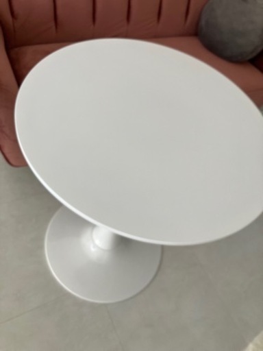 新品　丸ダイニングテーブル　幅60 白　カフェテーブル