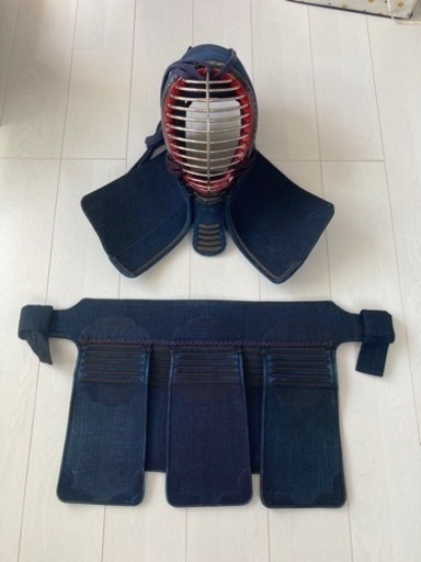 手刺し防具　面と垂　中古品