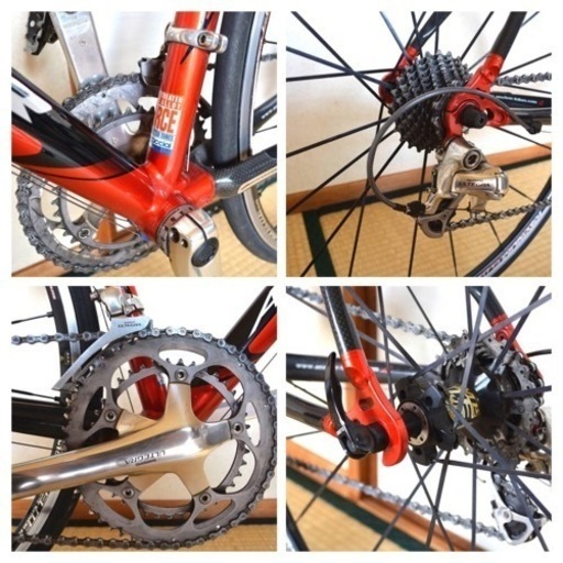 【ロードバイク 】アンカー ANCHOR RCS7 ULTEGRA アルテグラ 2007年モデル アルミ カーボン 10速 レッド【手