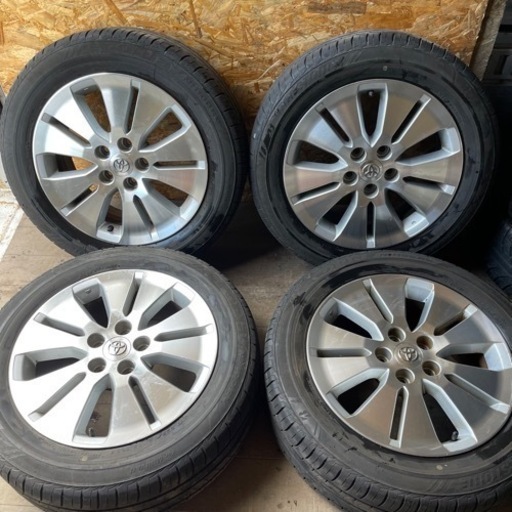 バリ山　BRIDGESTONE ブリヂストン　ブリジストン　ECOPIA NH100 RV 225/55R17 TOYOTA ヴェルファイア　純正　アルミホイール　17インチ