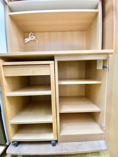 キッチンボード 幅87.5cm 無印良品 オーク材