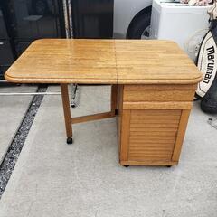折り畳み式 木製 ダイニングテーブル サイドテーブル
