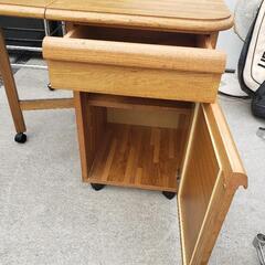 折り畳み式 木製 ダイニングテーブル サイドテーブルの画像