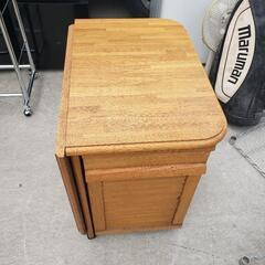 折り畳み式 木製 ダイニングテーブル サイドテーブルの画像