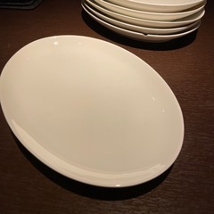 6枚セット　楕円皿　中サイズ　平皿　白皿　楕円プレートの画像