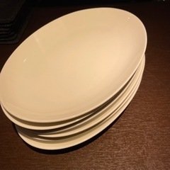 6枚セット　楕円皿　中サイズ　平皿　白皿　楕円プレート