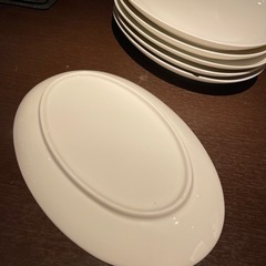6枚セット　楕円皿　中サイズ　平皿　白皿　楕円プレートの画像