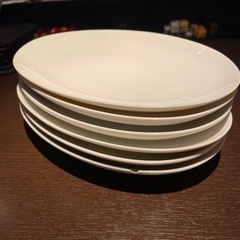 6枚セット　楕円皿　中サイズ　平皿　白皿　楕円プレートの画像