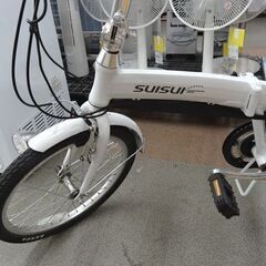 折りたたみ電動アシスト自転車 20インチ スイスイ 6段変速付き ホワイト KH-DCY03 KAIHOU SUISUI 電動自転車　西岡店の画像