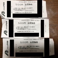クスリのアオキ お買い物券 500円分✖️3枚 2000円分