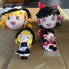 東方　ゆっくり霊夢、魔理沙ぬいぐるみセット