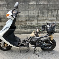 ヤマハ　名車　スーパージョグＺＲ　ジャンク！　登録書類付き　３ＹＫ　６７４５６x x　圧縮１１Ｋ　２スト　ディトナ青の画像