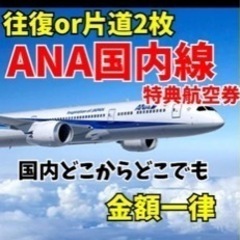 【往復】ana特典航空券　エアカナダ　国内全線使用可能