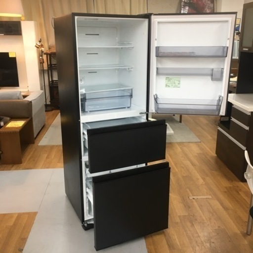S267 東芝 冷蔵庫 幅60㎝ 326L マットチャコール GR-T33SC (KZ) 3ドア 右開き 【野菜室がまんなか】 【3段冷凍室】 2021年モデル⭐動作確認済 ⭐クリーニング済