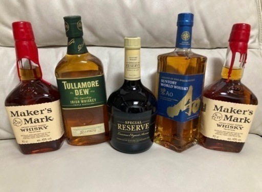 【先着】未開栓ウイスキーフルボトル5本セット（引取希望）