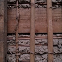 土壁の土2袋分 粘土土　伝統工法　古民家　壁土　藁土