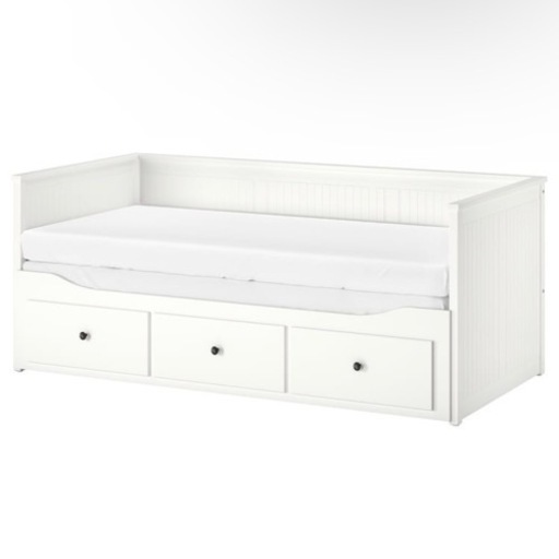 【IKEA】HEMNES ヘムネス 【デイベッド】ホワイト  マットレス×2付