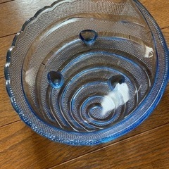 断捨離sale★No.95/昭和レトロ希少ガラス涙型フルーツボウ...