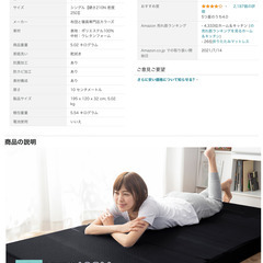 三つ折り　マットレス　10㎝　210N   ブラック（黒）の画像