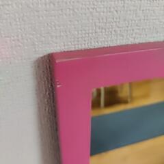 鏡　縦　ピンク 27x140 cmの画像