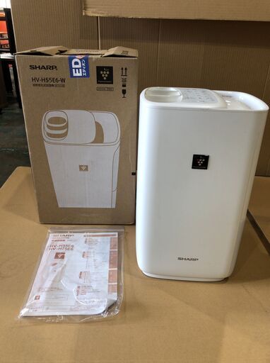 SHARP ハイブリッド式加湿機 HV-H55E6-W 約9畳用 2018年製 J09028